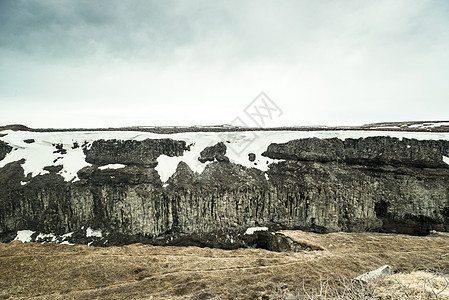 冰岛山上雪的冰河时代风景高清图片