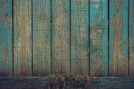 乡村环境中蓝色木制木板的灰色背景图片