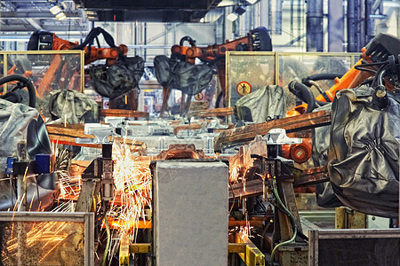 机器人汽车工厂焊接图片