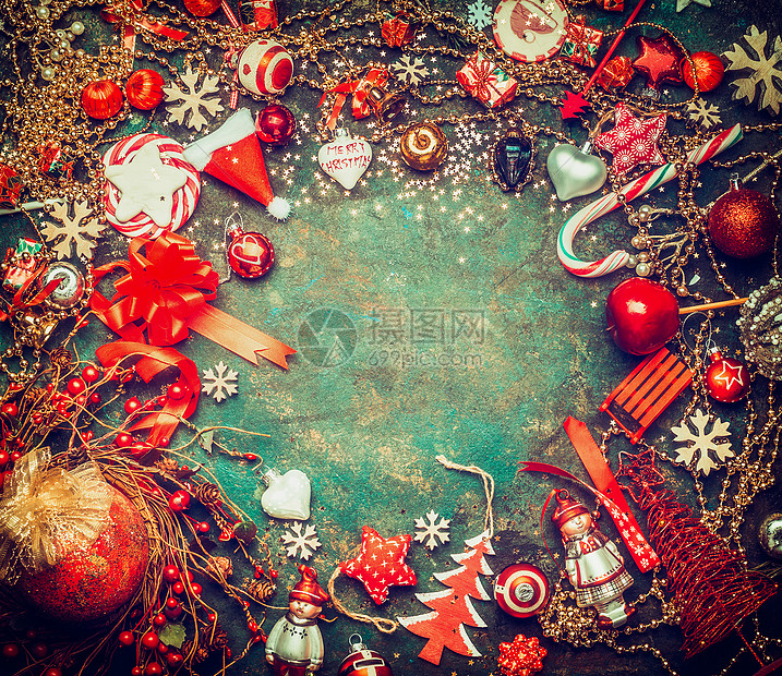 可爱的圣诞背景与节日糖果图片