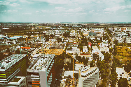 布加勒斯特城市天际线的鸟瞰图图片
