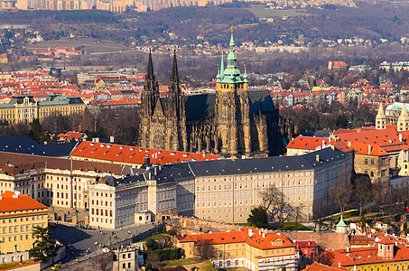 俯瞰布拉格城堡老城的全景,捷克共国图片