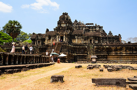 巴普胡恩高棉吴哥寺建筑群的部分,东南亚的古代兰马克礼拜场所受游客的欢迎西姆收获,柬埔寨图片