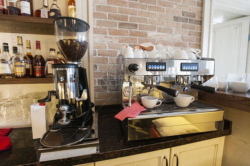 餐厅柜台的咖啡机咖啡机图片