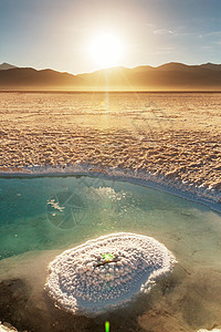 阿根廷朱朱伊省盐沙漠中的奥霍德尔马图片