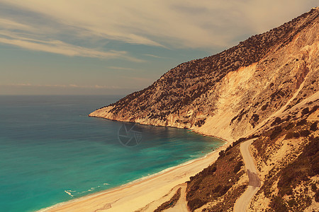 希腊基法洛尼亚岛美丽的米尔托斯海滩图片
