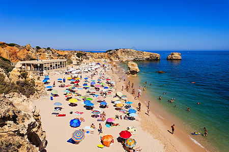 索拉费尔海滩阿尔布菲拉,阿尔加夫地区,葡萄牙图片