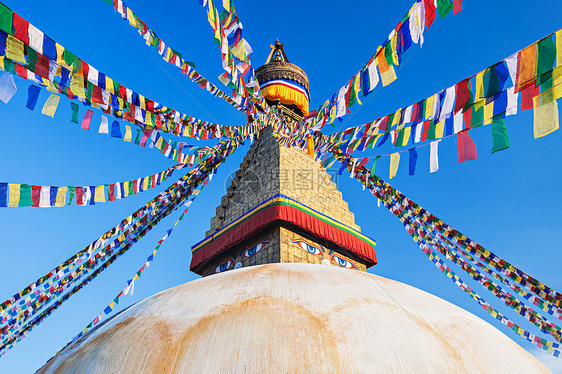 尼泊尔加德满都的佛教佛塔图片