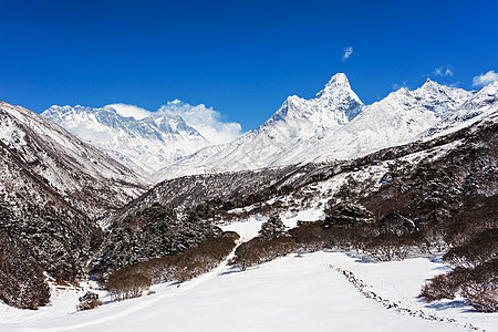 阿玛达布拉姆山珠穆朗玛峰地区,喜马拉雅,尼泊尔图片