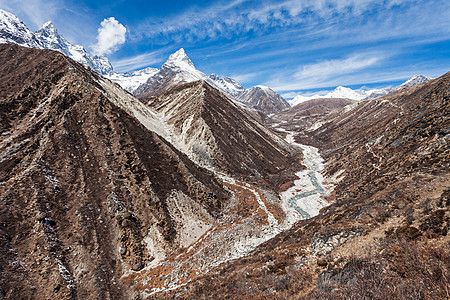 珠穆朗玛峰地区的山脉,喜马拉雅山,尼泊尔东部图片