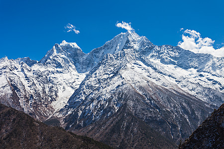 珠穆朗玛峰地区的山脉,喜马拉雅山,尼泊尔东部图片