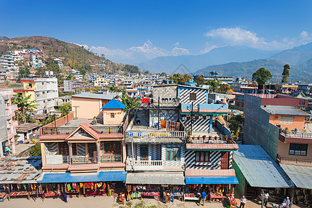 波哈拉鸟瞰邦迪亚盆地寺庙,尼泊尔图片