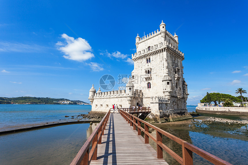 贝伦塔个强化塔,位于葡萄牙里斯本玛丽亚德贝伦的民间教区图片