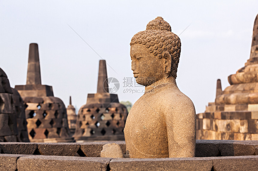 印度尼西亚爪哇岛Borobudur寺佛像图片