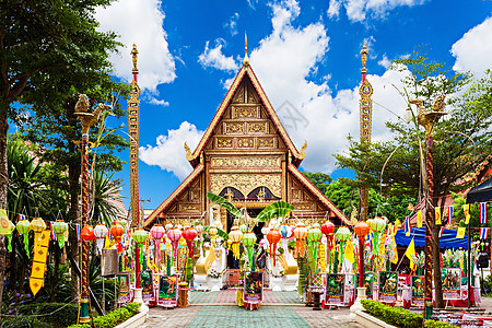 瓦夫拉辛格座佛教寺庙,位于泰国北部的清莱图片