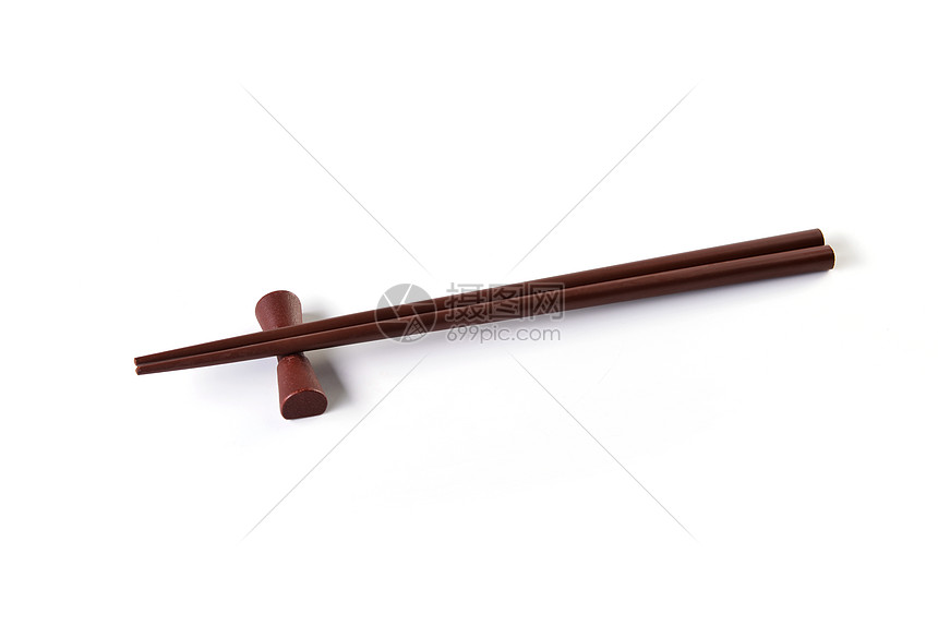 亚洲筷子隔离白色的特写上图片