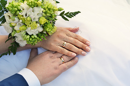 手结婚戒指花图片