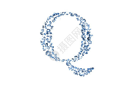小气泡水的字母Q图片