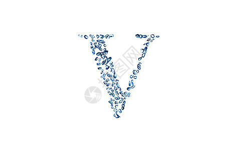 小气泡水的字母v图片