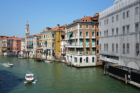 威尼斯的历史房屋运河泻湖图片