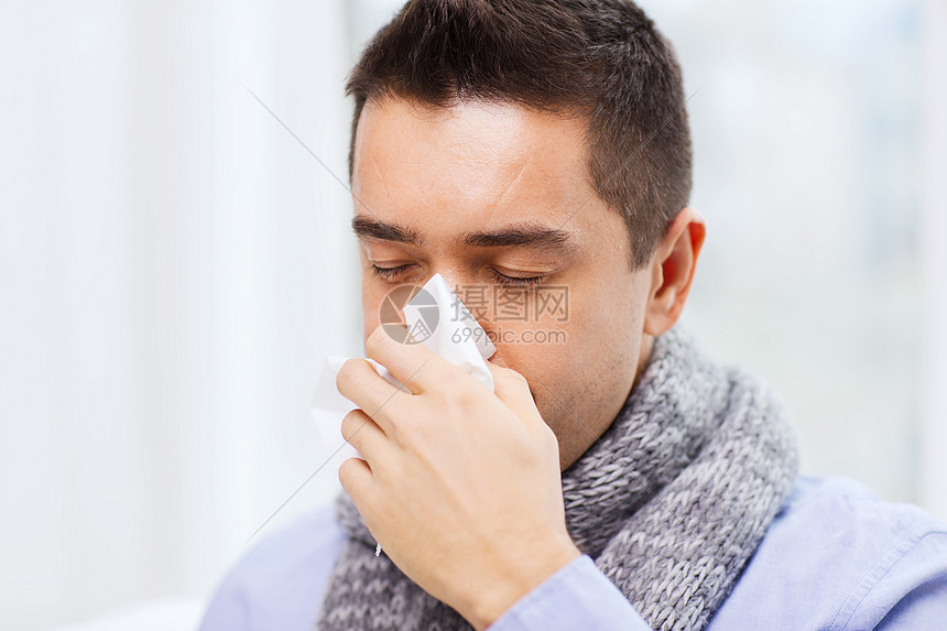 ‘~医疗保健,流感,人,鼻炎医学密切病人用纸巾家里鼻子  ~’ 的图片