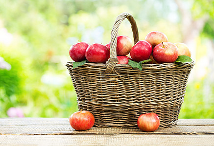 篮子里的红苹果图片