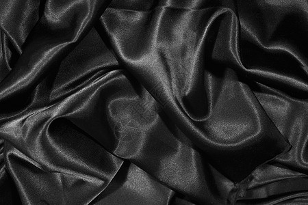 黑色缎子的结构特写图片
