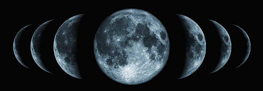 月球的七个阶段发生了变化图片