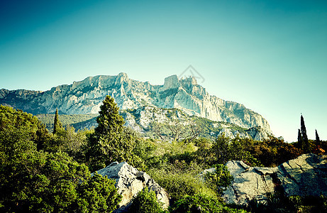 日落时的山海克里米亚风景图片