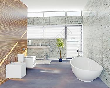 现代浴室3D图片
