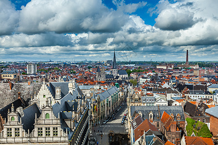 钟楼俯瞰根特根特,比利时图片