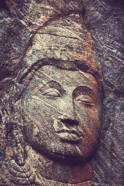 雕刻佛教寺庙布杜鲁瓦加拉,斯里兰卡图片