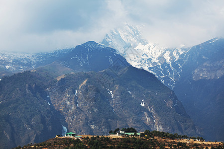 喜马拉雅山萨加马塔地区的山脉图片