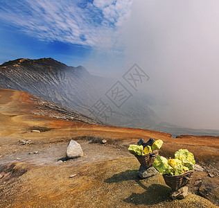 印尼爪哇岛Ijen火山硫矿业图片