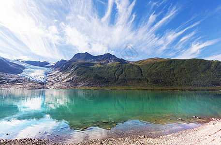 挪威的斯瓦尔蒂森冰川图片