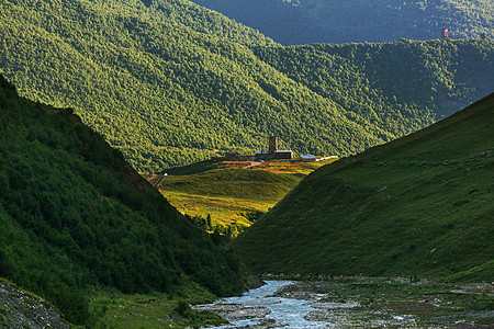 乌什古利村高加索,上斯瓦内蒂联合国教科文世界遗产遗址格鲁吉亚图片