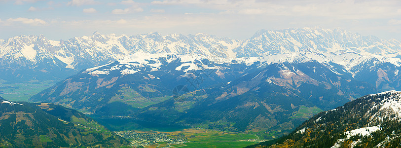 全景Kitzsteinhorn冰川,Kaprun,奥地利图片