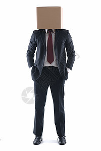 匿名商人,头上戴着个纸板箱,隐藏着他的身份图片