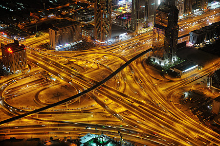 日落时大城市的交通堵塞图片