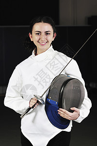 剑运动青运动员肖像训练图片