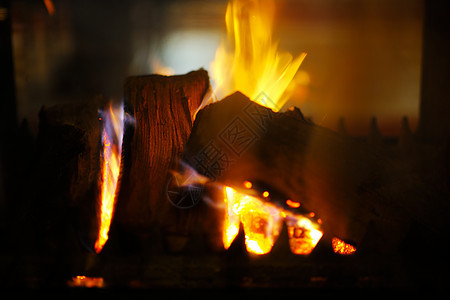 家里的抽象壁炉火焰背景图片