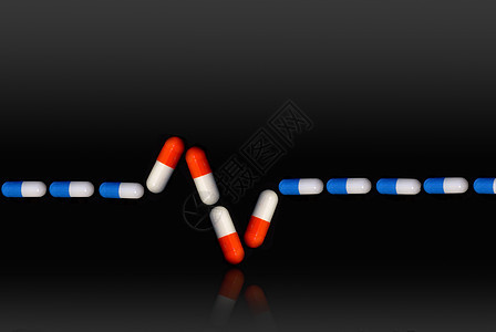 用蓝色红色药丸心跳图片