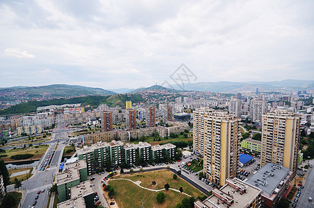 巴尔坎上最大的Bosmal建筑中的萨拉热窝城市景观图片