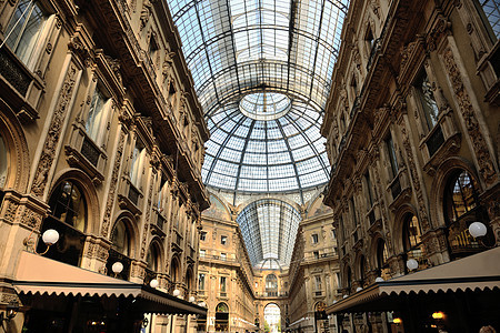 称的天拍摄大厅的地标拱廊覆盖豪华购物中心,GalleriaVittorioEmanueleII米兰,意大利图片