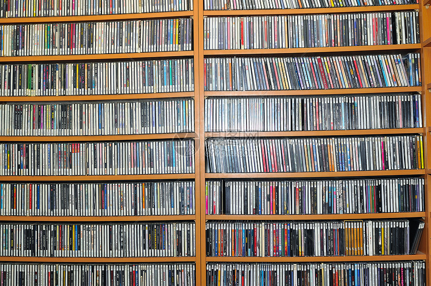 音乐CDDVD盘子收藏图书馆档案图片