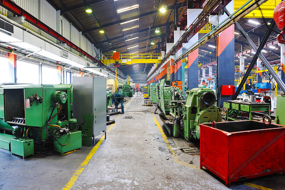 工业工厂钢铁机械零件现代室内大厅图片