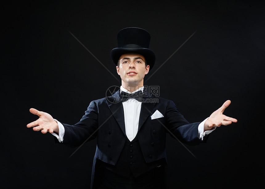 魔术 表演 马戏 表演魔术师顶帽表演魔术高清图片下载 正版图片 摄图网