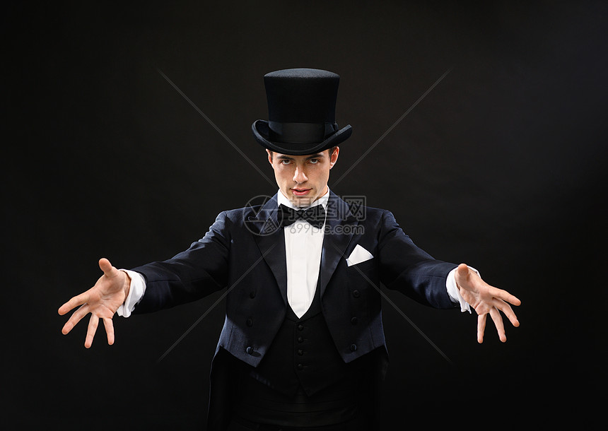 魔术,表演,马戏,表演魔术师顶帽表演魔术图片