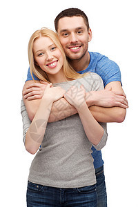 爱家庭观念微笑的夫妇拥抱图片