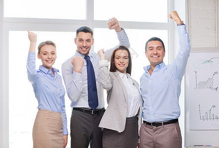 商业,办公室,成功胜利的快乐的商业队庆祝胜利办公室图片